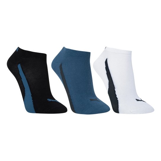 Meia Cano Baixo Puma Logo Pacote c/ 3 Pares
