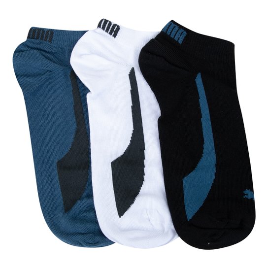 Meia Cano Baixo Puma Logo Pacote c/ 3 Pares
