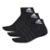 Meia Cano Médio Adidas Cushioned Ankle 3 Pares - Preto