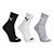 Meia Cano Médio Puma Logo c/ 3 Pares - Branco+Cinza