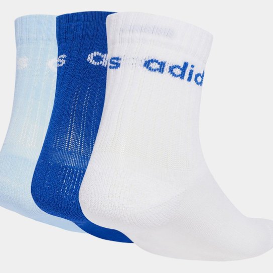 Meia Infantil Adidas Lin Crw Com 3 Pares