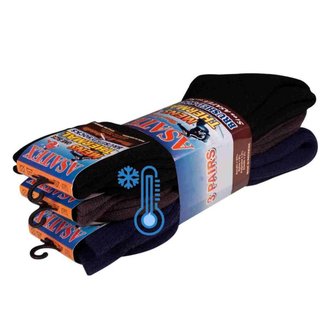 Meia Térmica Asatex Masculina Frio Intenso Cores Kit 3 Pares Cano Alto Viagens Neve Profissional