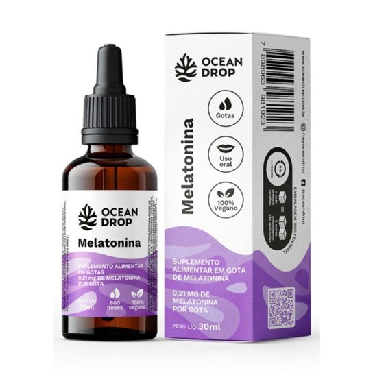Melatonina 21Mcg 600 Gotas Ocean Drop - Melhora do Sono