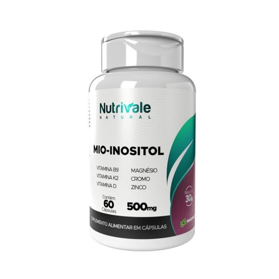 Mio Inositol + Vitamina B9 Cromo K2 Zinco 60 Cápsulas 500mg Nutrivale