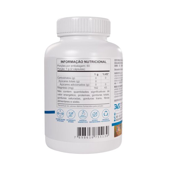 Mix Magnesium Com Magnésio Dimalato Magnésio Bisglicinato Magnésio Citrato 120 Cáps 3VS NUTRITIO