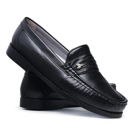 Mocassim Masculino 1018 Elegante em Couro Solado Borracha
