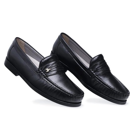 Mocassim Masculino 1018 Elegante em Couro Solado Borracha