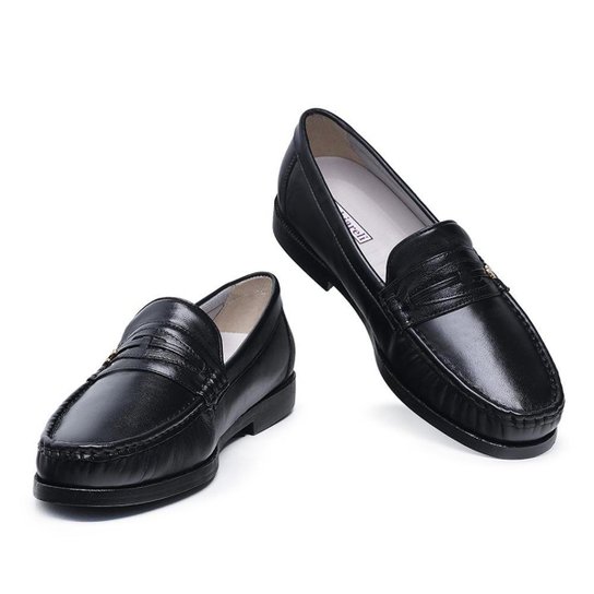 Mocassim Masculino 1018 Elegante em Couro Solado Borracha