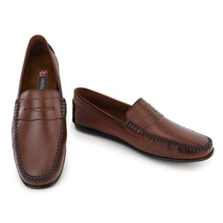 Mocassim Masculino Macio Em Couro Legitimo