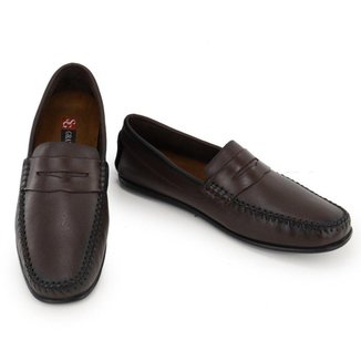 Mocassim Masculino Macio Em Couro Legitimo