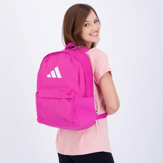 Mochila Adidas Clássica Bars Rosa