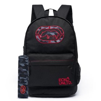 Mochila Bolsa Ecko Reforçada Resistente Escolar Masculina
