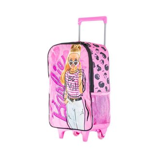 Mochila Carrinho Rosa Kids Barbie Fashion | Luxcel
