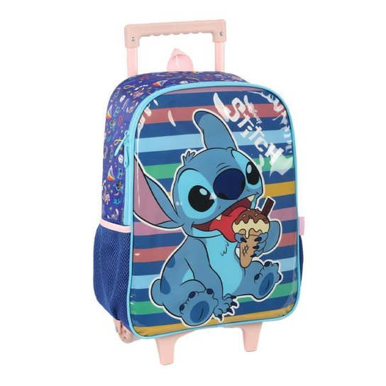 Mochila Carrinho Verde Kids Stitch | Luxcel