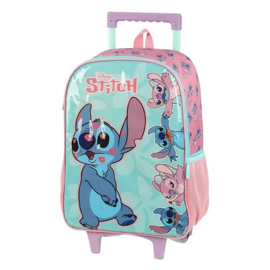 Mochila Carrinho Verde Kids Stitch | Luxcel