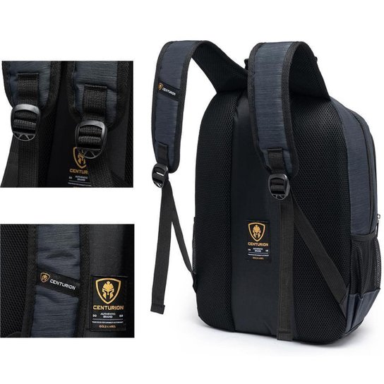 Mochila Centurion Executiva Masculina Entrada USB Fone de Ouvido Trabalho Reforçada Espaçosa