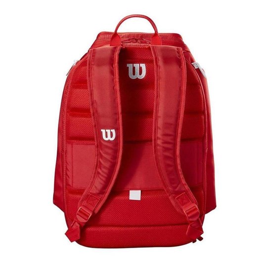 Mochila de Tenis Wilson Super Tour Red 49 Litros Vermelha