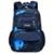 Mochila Escolar Masculina Grande Infantil Fichário Espaço Notebook Garrafa - Azul+Marinho