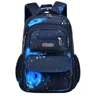 Mochila Escolar Masculina Grande Infantil Fichário Espaço Notebook Garrafa