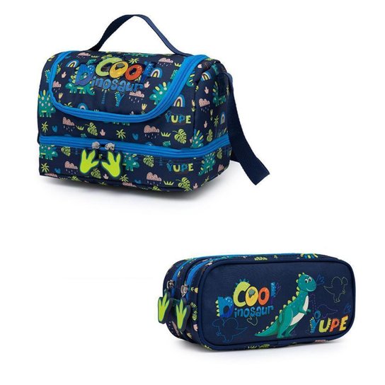 Mochila Escolar Menino De Rodinha Infantil Estojo Lancheira 33 Litros