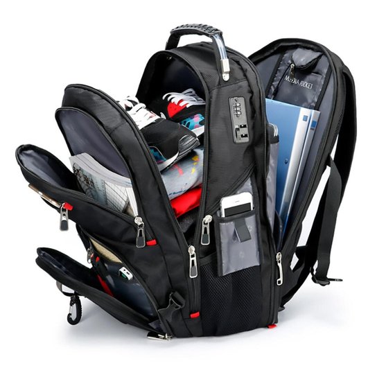 Mochila Executiva CrossWave impermeável Cabo de Aço USB Antifurto 41Litros