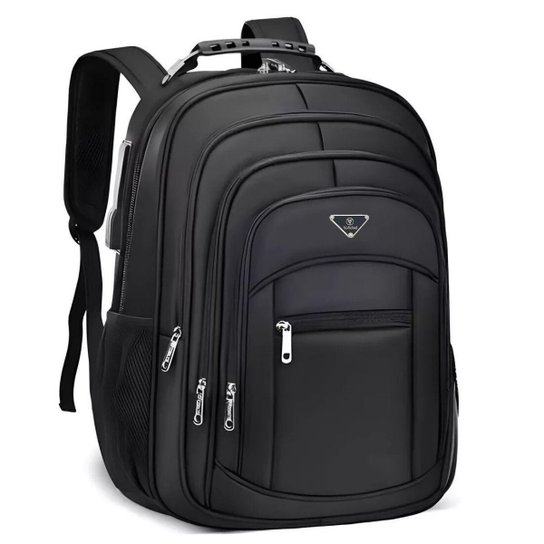 Mochila Executiva Notebook Impermeável Reforçada Senha Antifurto Faculdade Trabalho com Porta USB