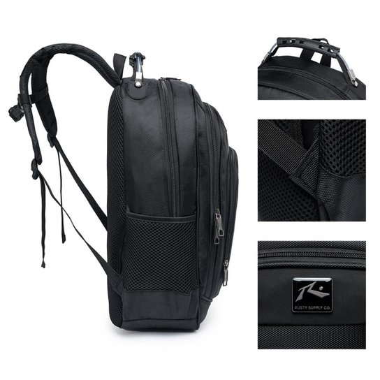 Mochila Executiva Rusty Acolchoada Masculina Impermeável Grande Laptop Notebook 18 Litros