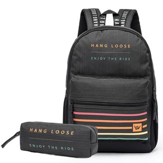 Mochila Hang Loose + Estojo Hang Loose Kekoa Reforçada