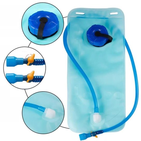Mochila Hidratação Impermeável Para Ciclismo com Refil De 2 Litros Preta
