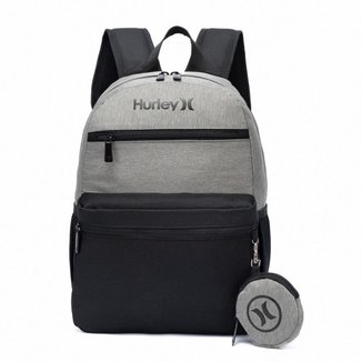 Mochila Hurley Casual Masculina Reforçada Notebook Chaveiro Original 18 Litros