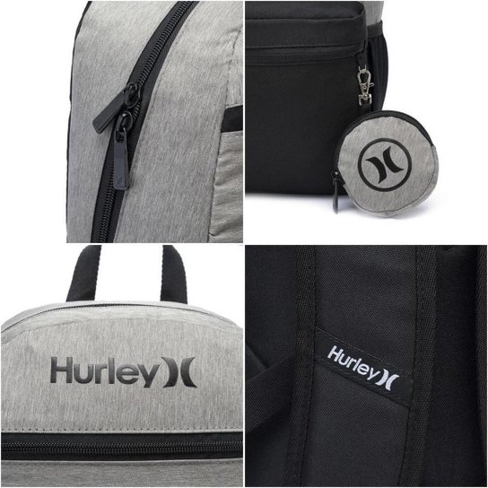 Mochila Hurley Casual Masculina Reforçada Notebook Chaveiro Original 18 Litros