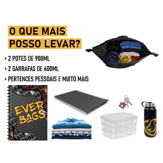 Mochila Mala Térmica Fitness Academia Lancheira Marmita Portátil Frasqueira Dieta Treino Lazer