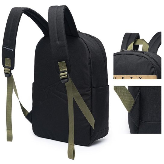 Mochila Masculina Rusty Impermeável Notebook Reforçada Faculdade Original 15 litros