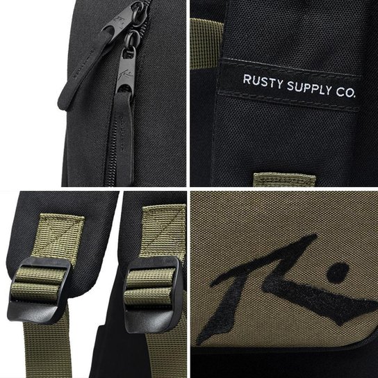 Mochila Masculina Rusty Impermeável Notebook Reforçada Faculdade Original 15 litros
