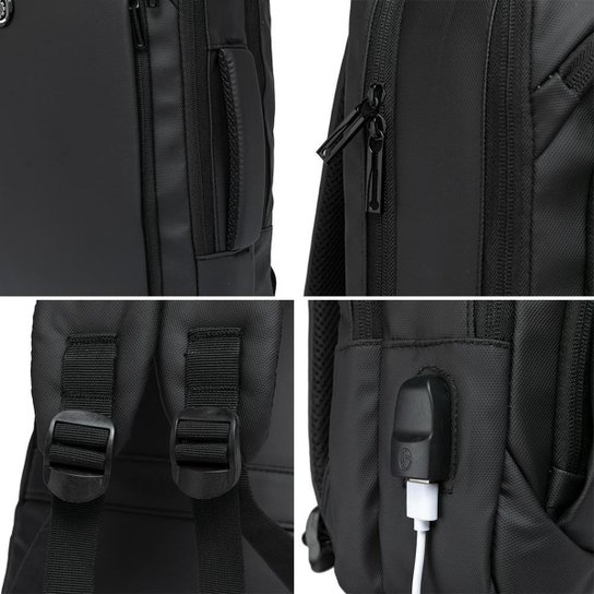 Mochila Masculina Slim Notebook Resistente Vira Pasta Executiva Crosswave 20 L