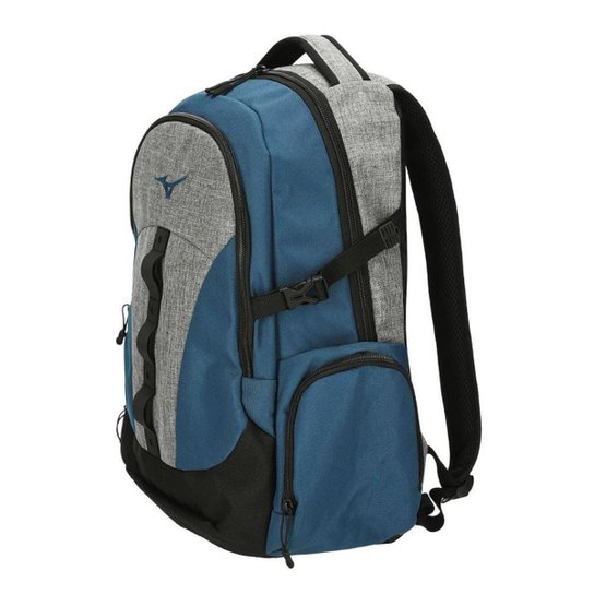 Mochila Mizuno Kobe New Azul Opala e Cinza Mescla - Unissex