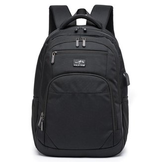 Mochila Polo One Executiva Notebook Masculina Grande Espaçosa Reforçada 28 Litros