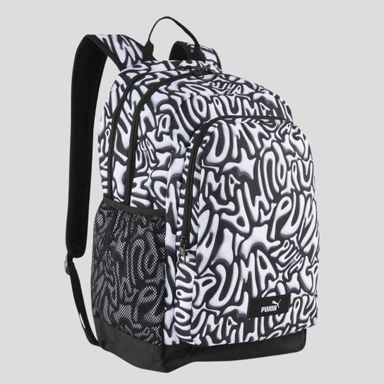 Mochila Puma Academy AOP Preta e Branca