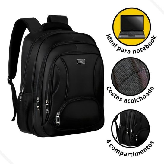 Mochila Reforçada Grande Executiva Notebook Escolar Passeio