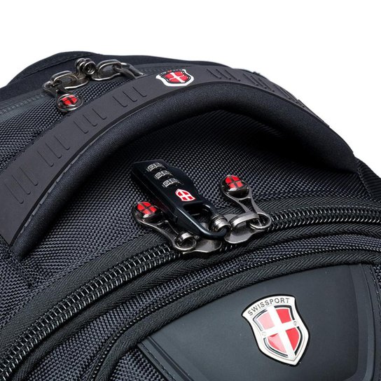 Mochila Swissport P/ Notebook ipad Executiva C/ Cadeado 36 Litros