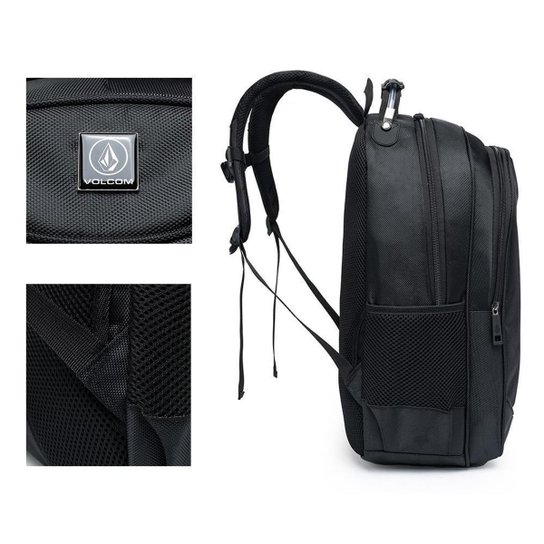 Mochila Volcom Executiva Notebook Reforçada Bolsa Faculdade Viagem 28 Litros