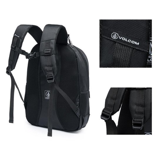 Mochila Volcom Executiva Notebook Reforçada Bolsa Faculdade Viagem 28 Litros