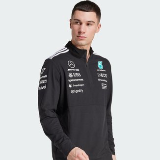 Moletom Adidas 1/4Zip Mercedes Amg Petronas Formula One Team Masculino