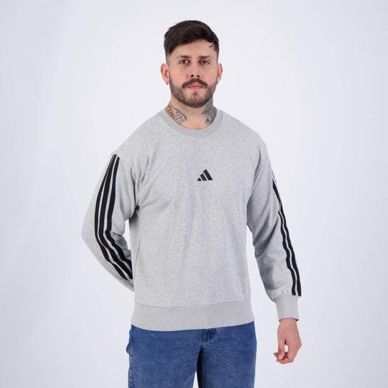 Moletom Adidas 3S Cinza