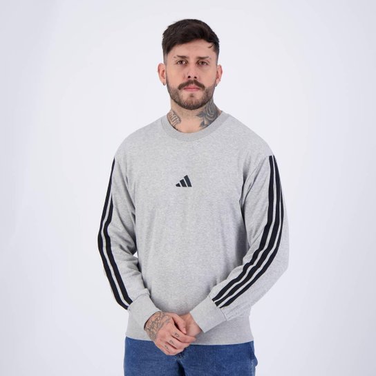 Moletom Adidas 3S Cinza