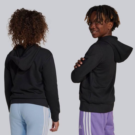 Moletom Adidas Big Logo com Capuz Juvenil Preto
