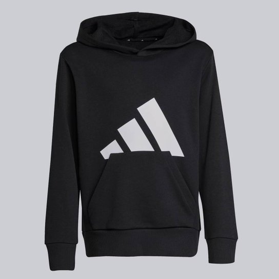 Moletom Adidas Big Logo com Capuz Juvenil Preto