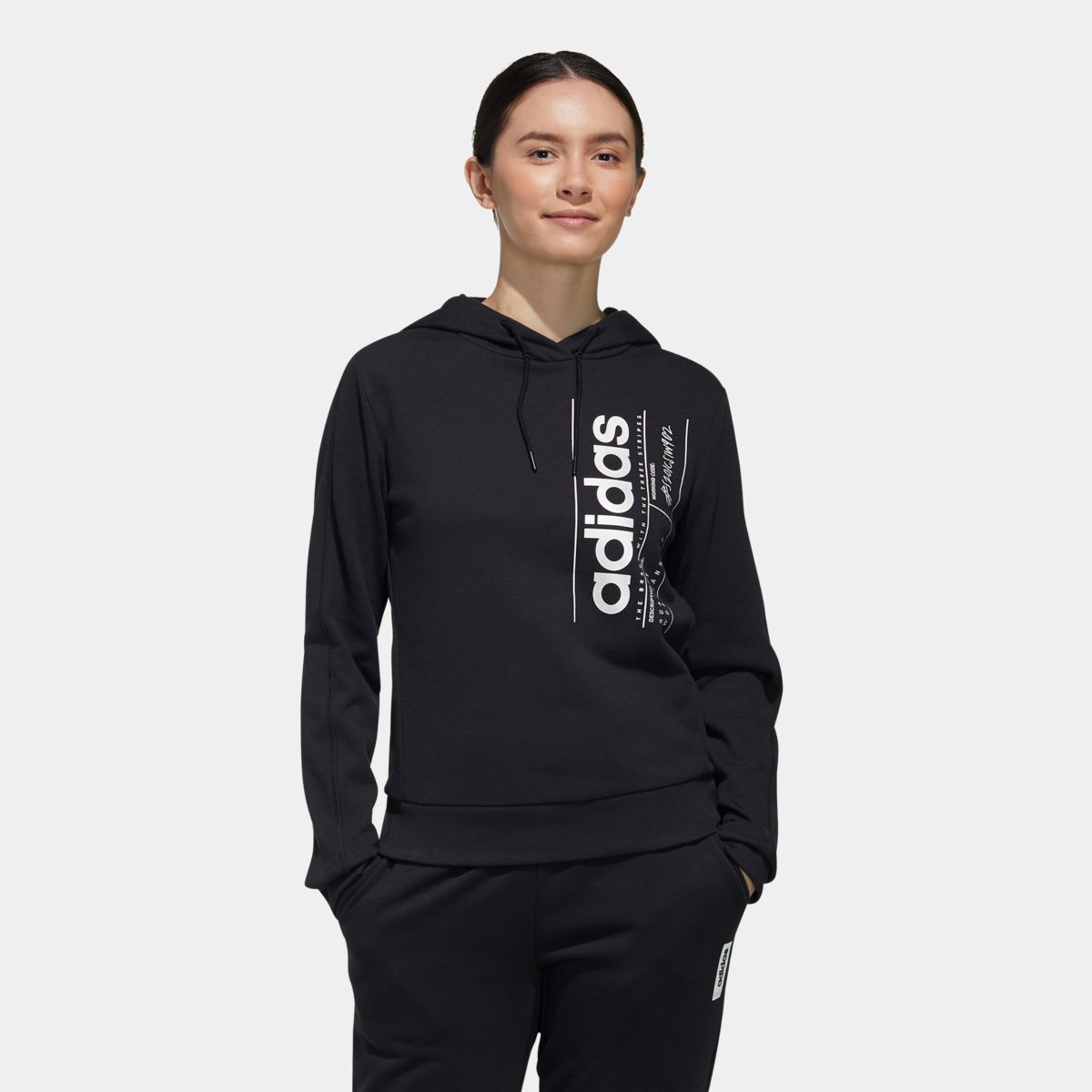 moletom adidas preto e branco