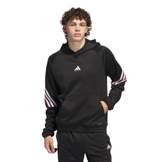 Moletom Adidas com capuz Basketball Crazy Warm Fleece Masculino