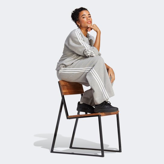 Moletom Adidas Essentials 3 Listras Feminino